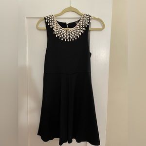 Black Free People Dress with Lace Collar